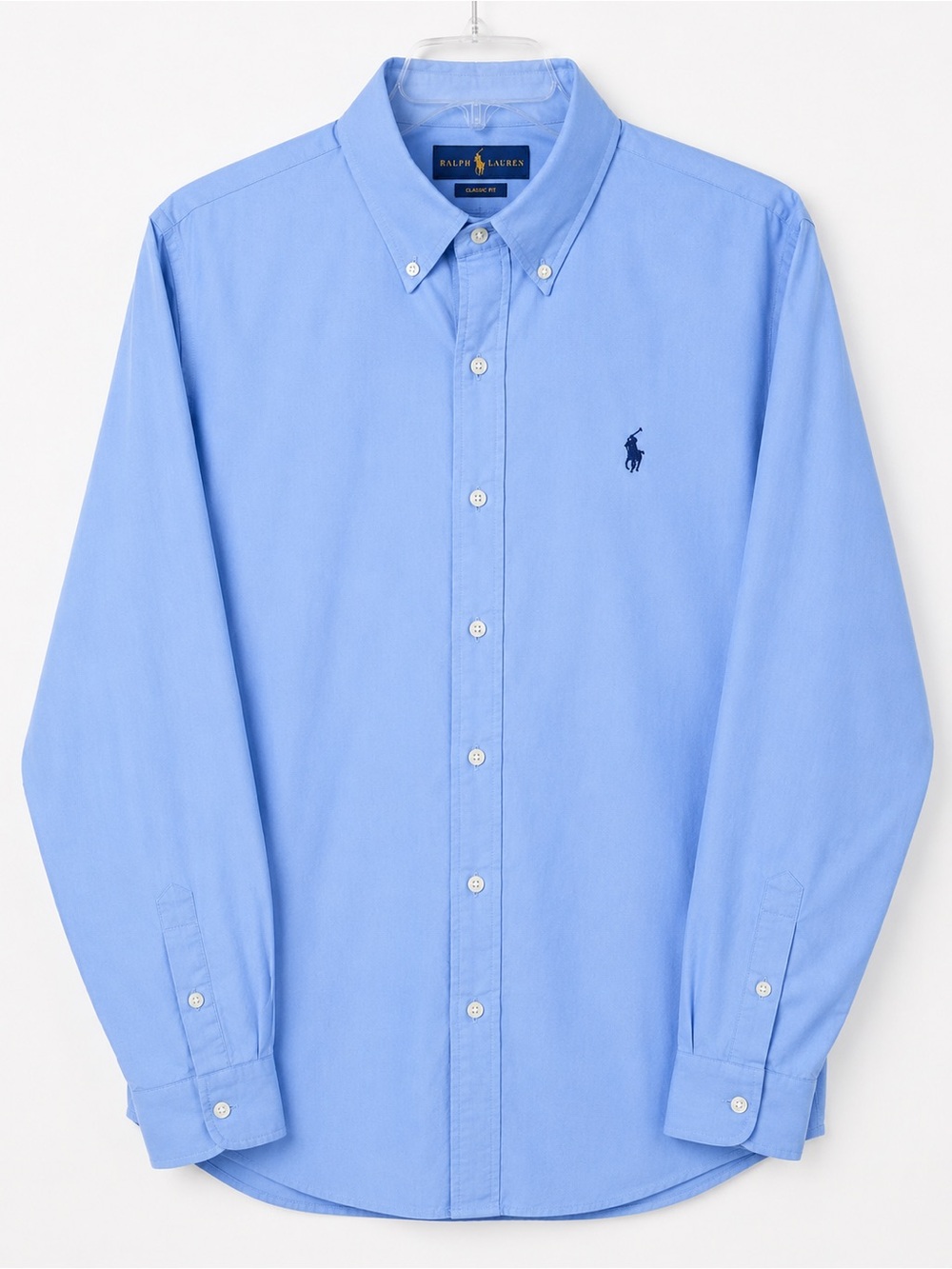 Ralph Lauren Custom Fit Dress Shirt Light Blue Men's Size XXL 2XL